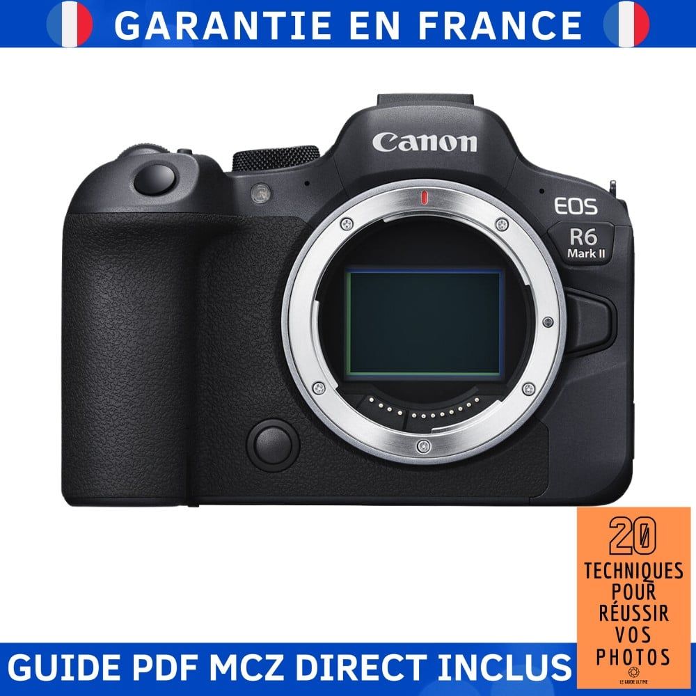 Appareil photo Canon EOS R6 Mark II + Guide PDF MCZ DIRECT : 20 techniques pour réussir vos photos