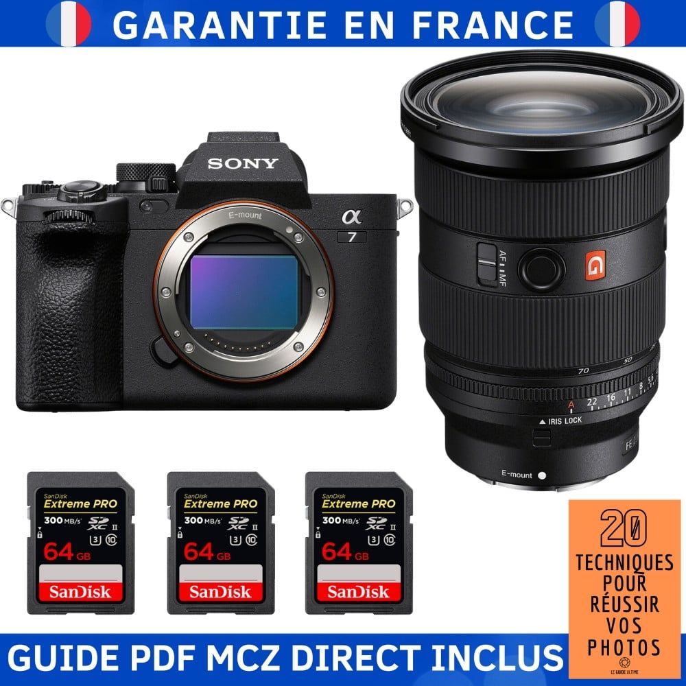 Sony Alpha 7 IV Camera Kit with FE 24-70mm f/2.8 GM II Lens and 3x SanDisk 64GB Extreme PRO UHS-II SDXC Cards