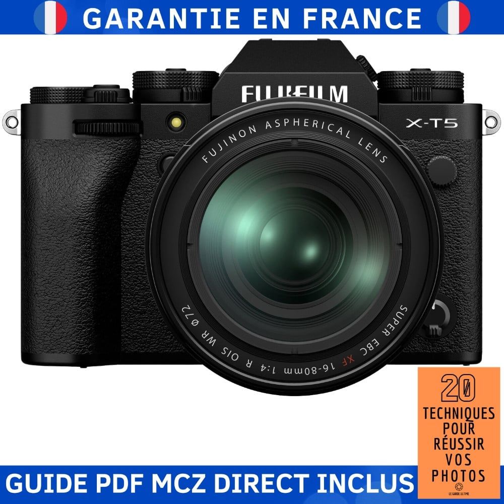 Fujifilm X-T5 + 16-80mm f/4 R OIS WR Black + Guide PDF MCZ DIRECT '20 Techniques for Succeeding in Your Photos'