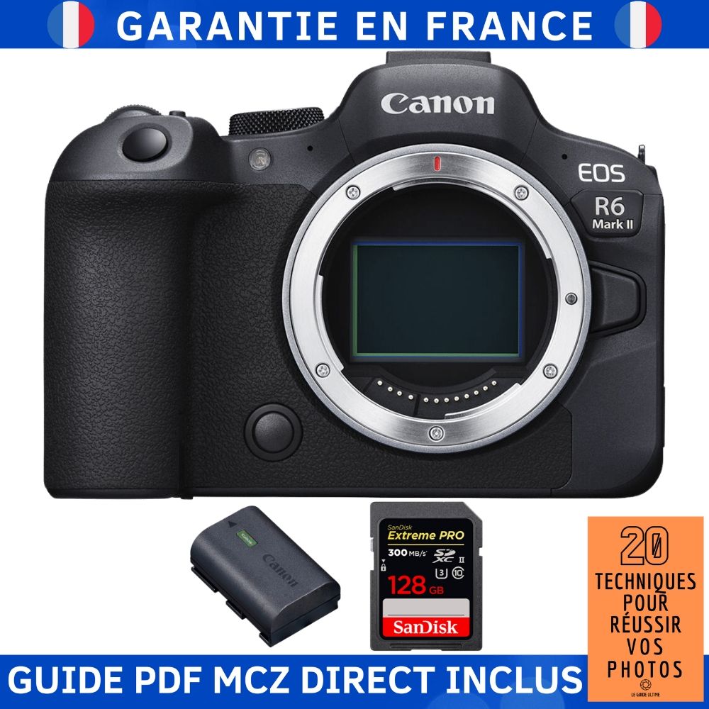 Canon EOS R6 Mark II Camera Kit with SanDisk Extreme PRO Memory Card and Accessories