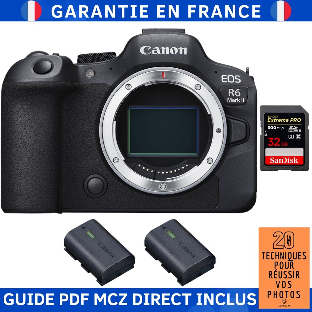 Canon EOS R6 Mark II Camera Kit with SanDisk Extreme PRO Memory Card and Accessories