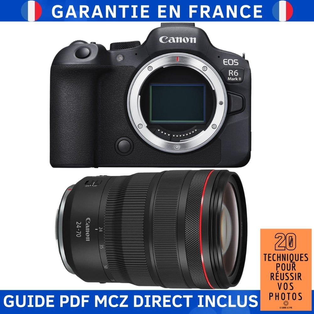 Canon EOS R6 Mark II + RF 24-70mm f/2.8 L IS USM Lens + Guide PDF MCZ DIRECT '20 Techniques for Succeeding in Your Photos