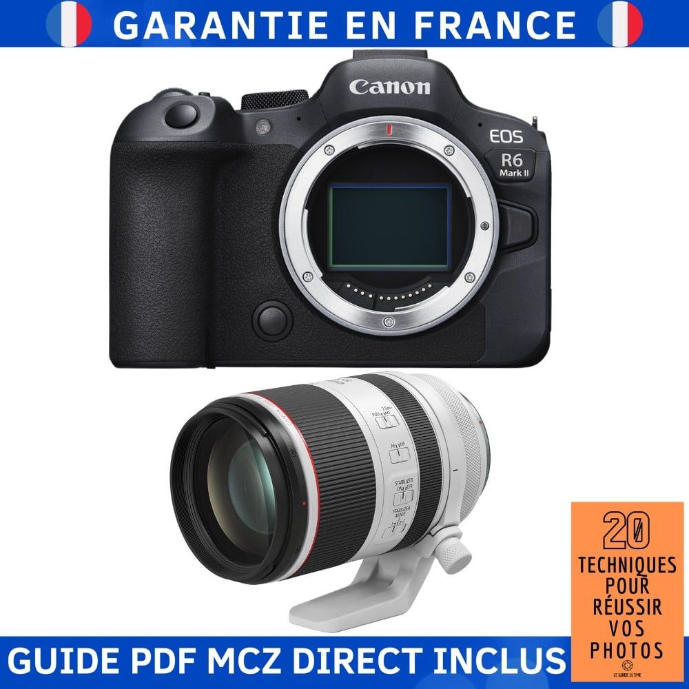 Canon EOS R6 Mark II + RF 70-200mm f/2.8 L IS USM Lens + Guide PDF MCZ DIRECT: 20 Techniques to Succeed in Your Photos