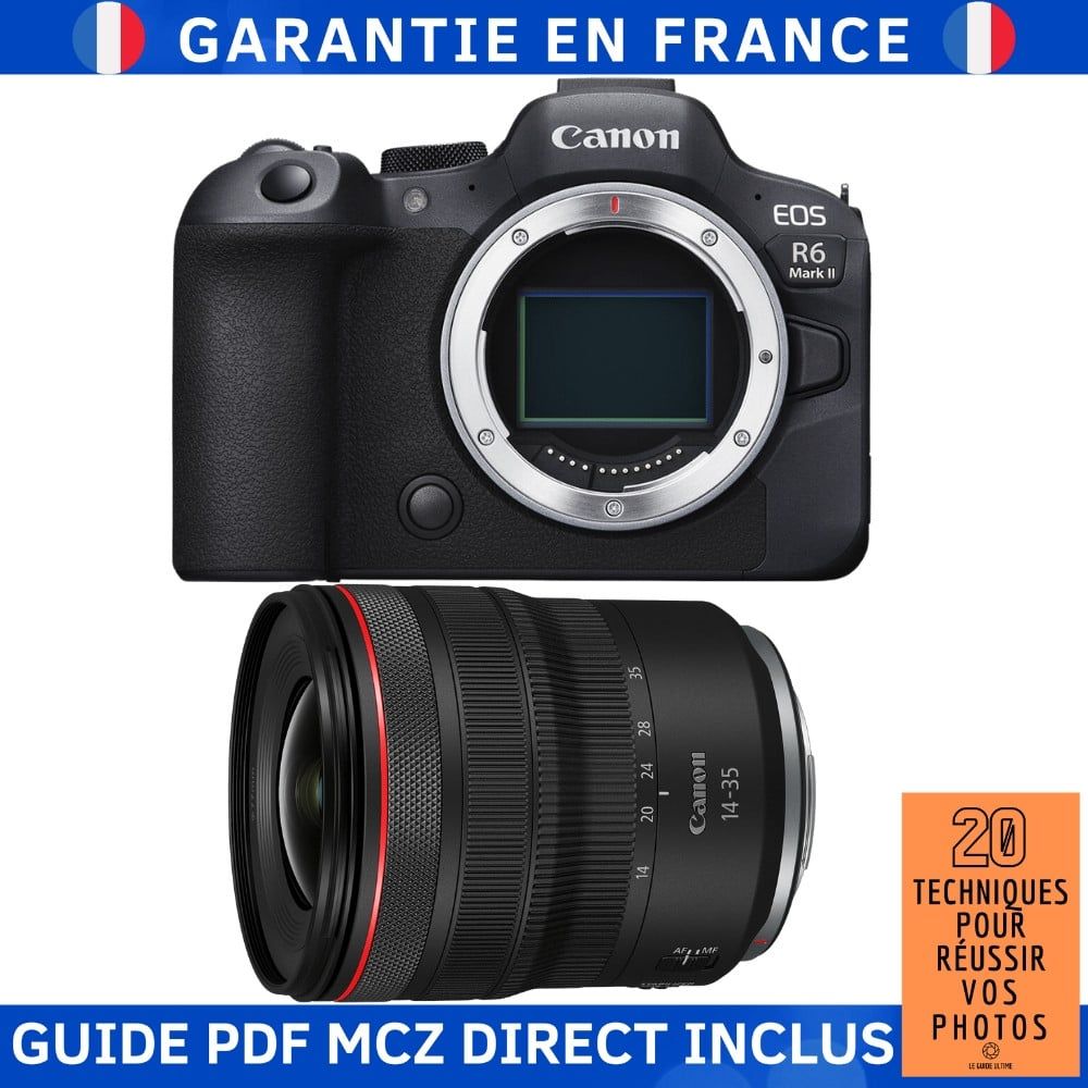 Canon EOS R6 Mark II + RF 14-35mm f/4 L IS USM Lens + Guide PDF MCZ DIRECT: 20 Techniques to Succeed in Your Photos