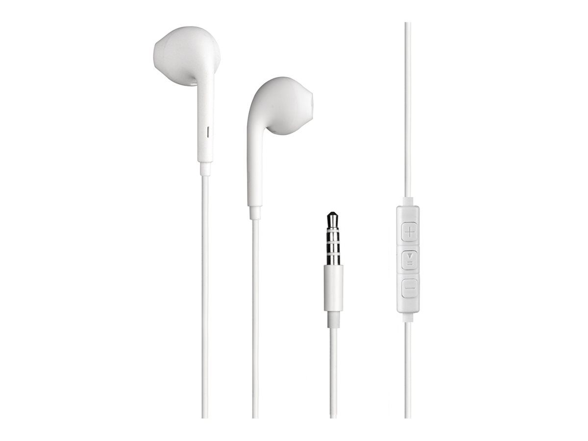BIGBEN Connected Wired Earbuds with Microphone - 3.5mm Jack - White
