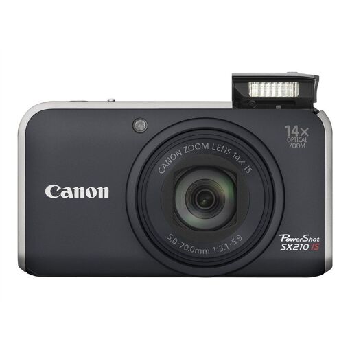 Canon PowerShot SX210 IS Compact Digital Camera - 14.1 MP, 720p, 14x Optical Zoom, Black