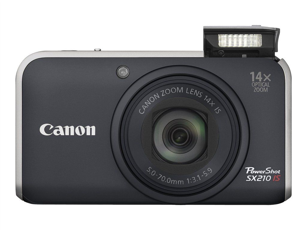 Canon PowerShot SX210 IS Compact Digital Camera - 14.1 MP, 720p, 14x Optical Zoom, Black
