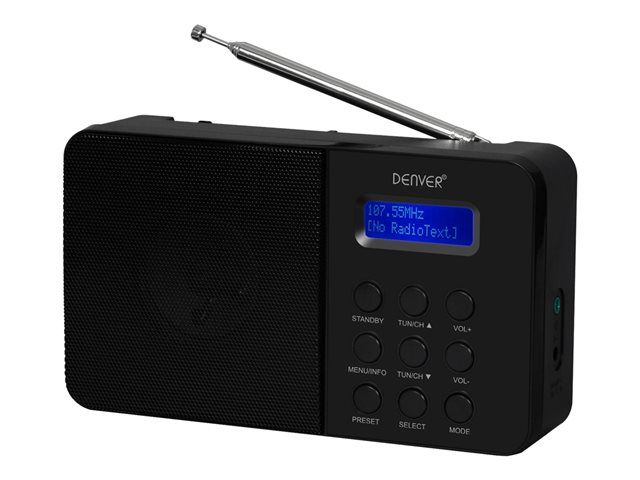 Denver DAB-33 - Portable DAB Radio - 1 Watt - Black