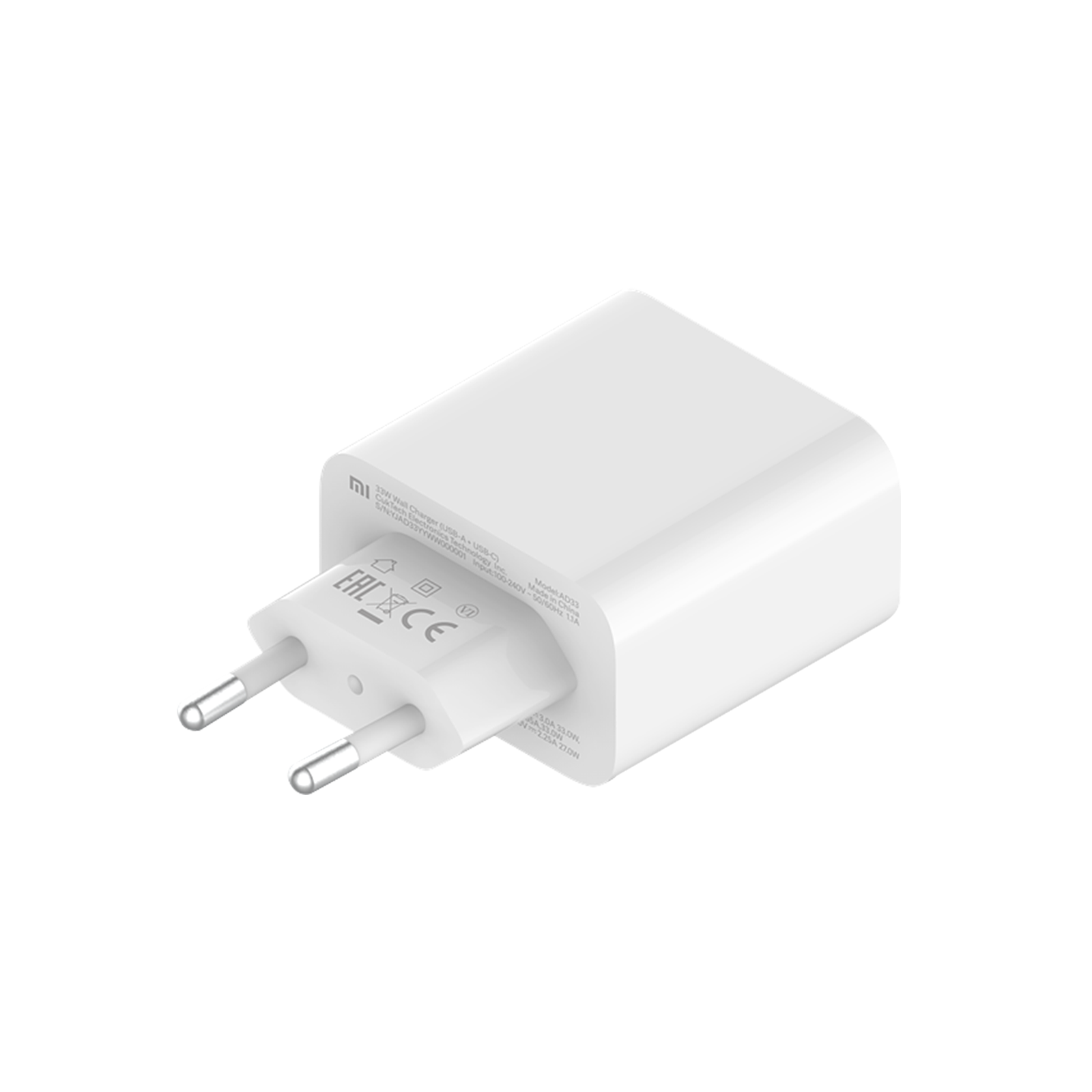 Cargador de pared Xiaomi 33W (Tipo-A + Tipo-C)