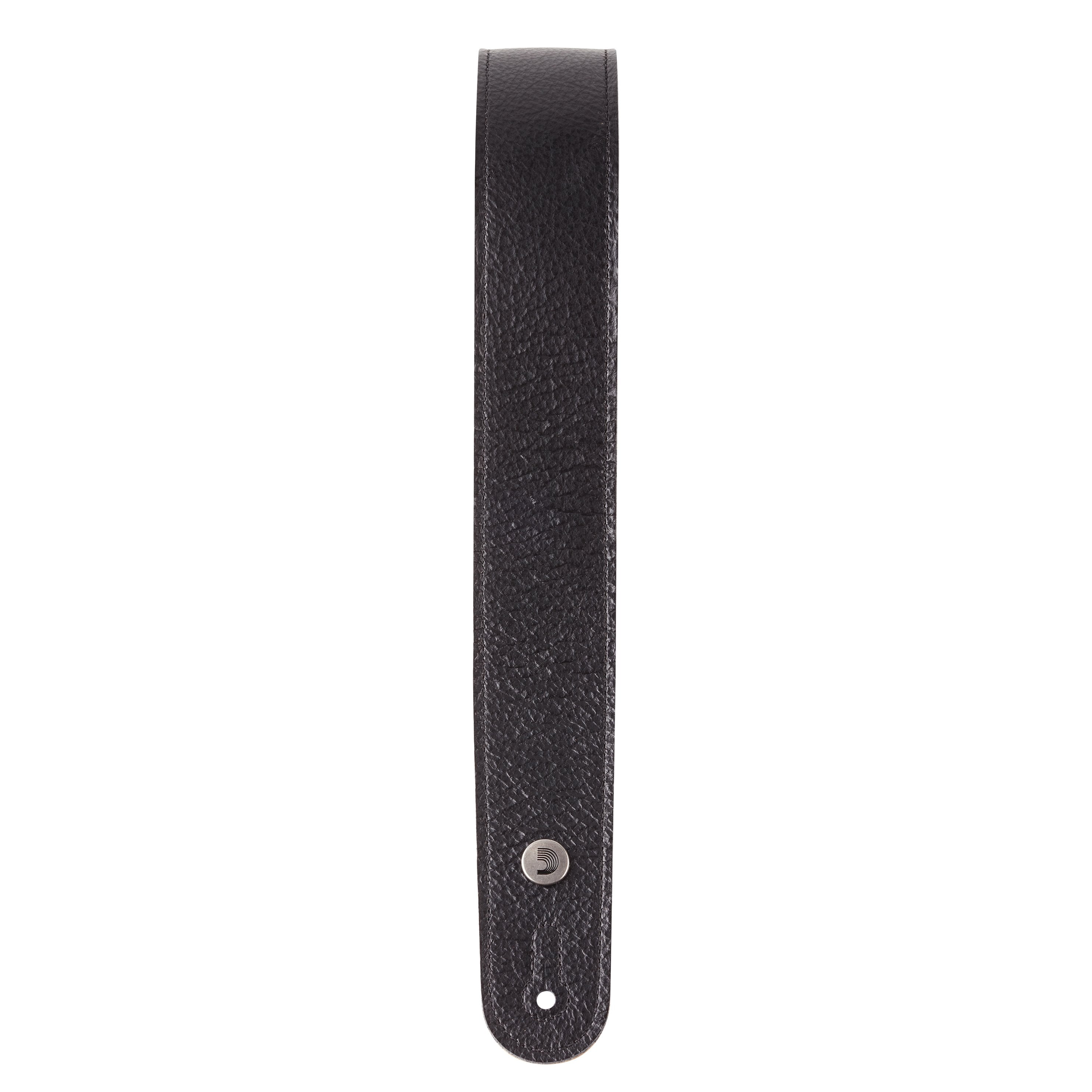Cinturón de guitarra de cuero estrecho D'Addario - Negro