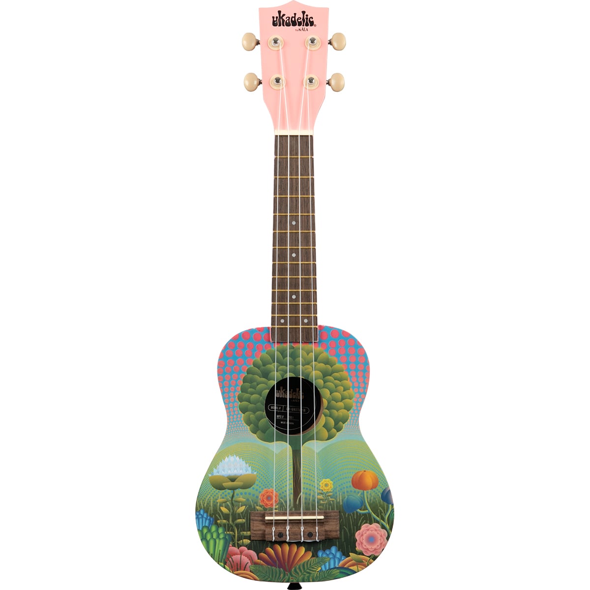 Kala Ukadelic Uketopia Acoustic Ukulele - Soprano - Pink
