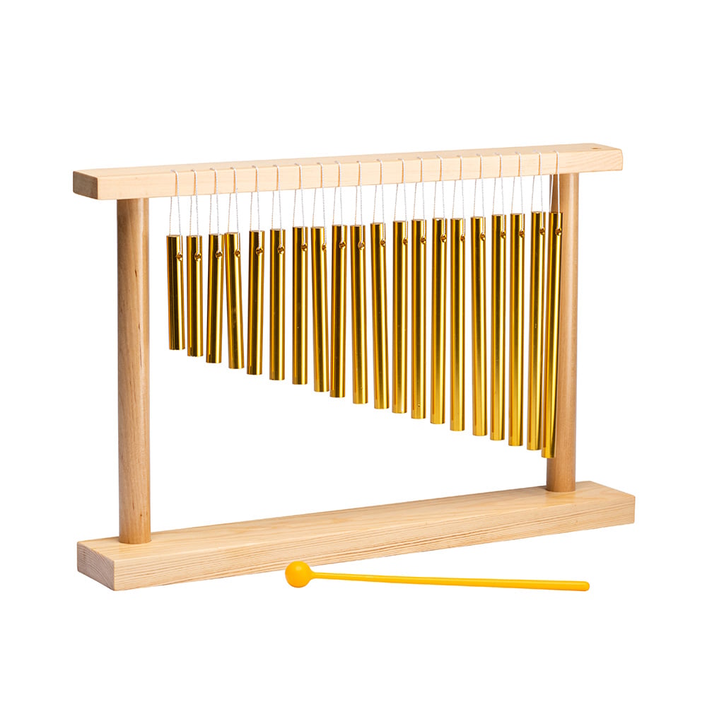 Chimes de mesa Fuzeau con soporte de madera y martillo