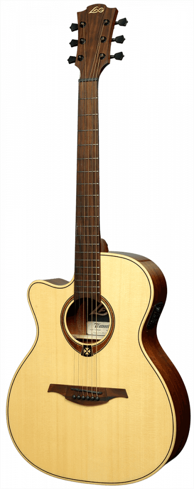Lâg Tramontane 88 Electric Acoustic Guitar - Left-Handed - Auditorium Cutaway - Natural