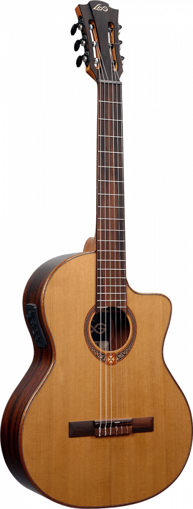 Lâg Occitania 118 Classical Electroacoustic Guitar - 4/4 Cutaway - Natural