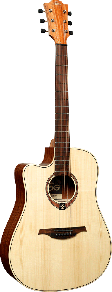 Lâg Tramontane 70 - Electro-Acoustic Guitar - Dreadnought Cutaway - Left Handed - Natural