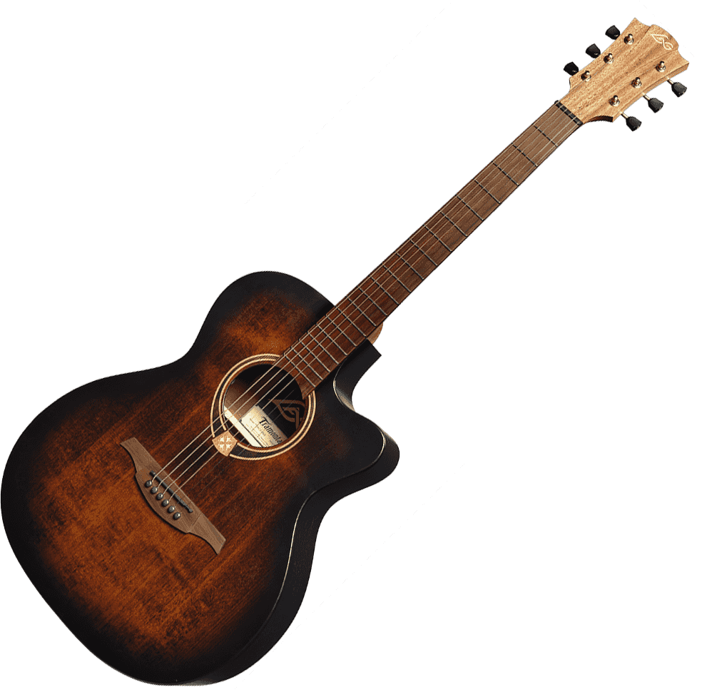 Lâg Tramontane 70 Electro-Acoustic Guitar - Black & Brown