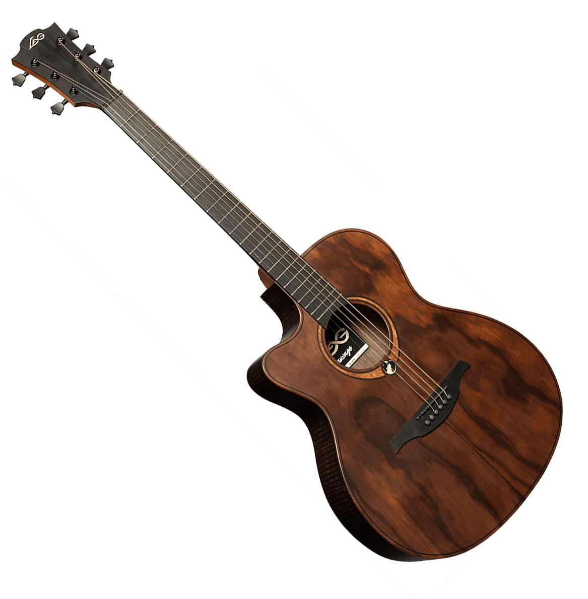 Lag Sauvage Acoustic Guitar - Left-Handed - Auditorium Cutaway - Natural