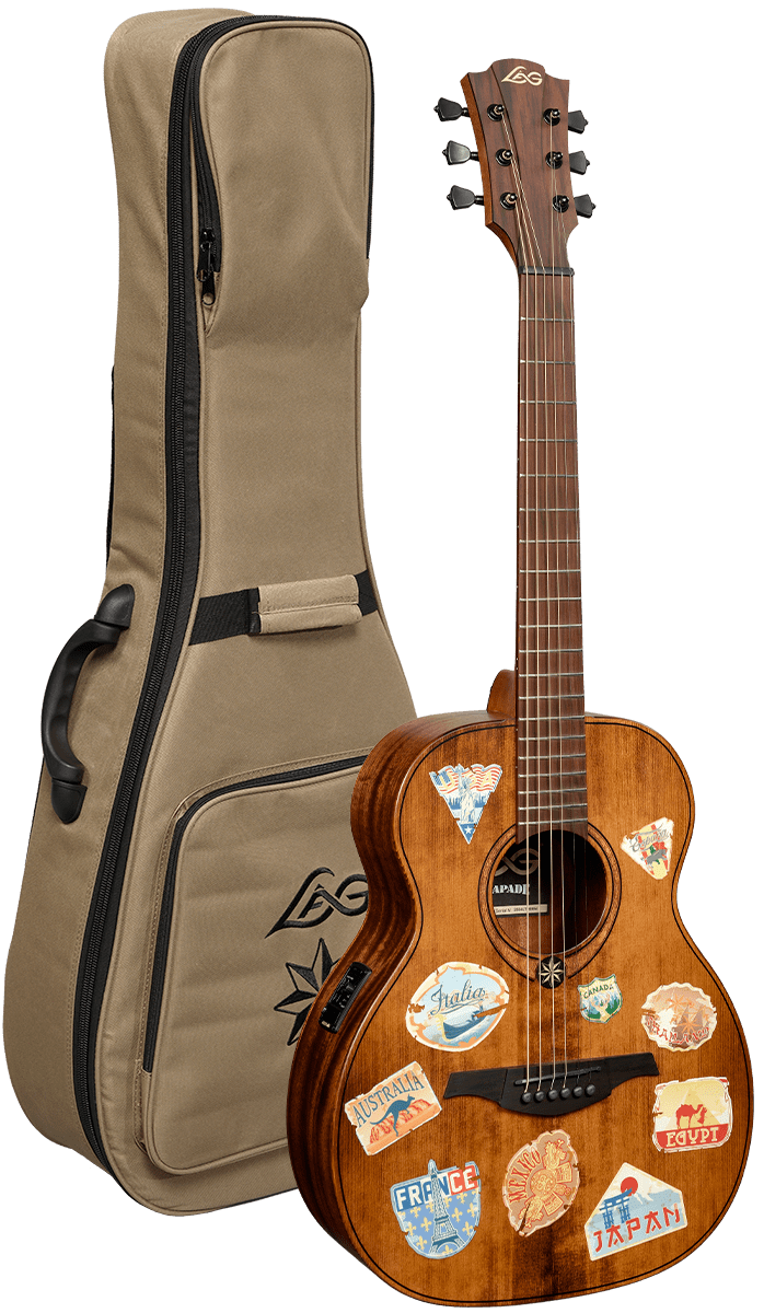 Lâg Escapade Globe Trotter Acoustic-Electric Folk Guitar - Natural