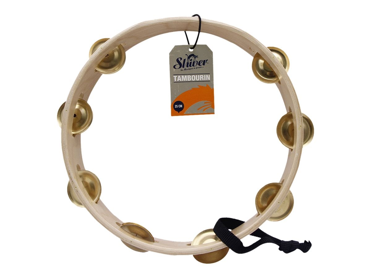 Shiver - Tambourin (Laiton, Bois de Bouleau, Taille: 20cm)