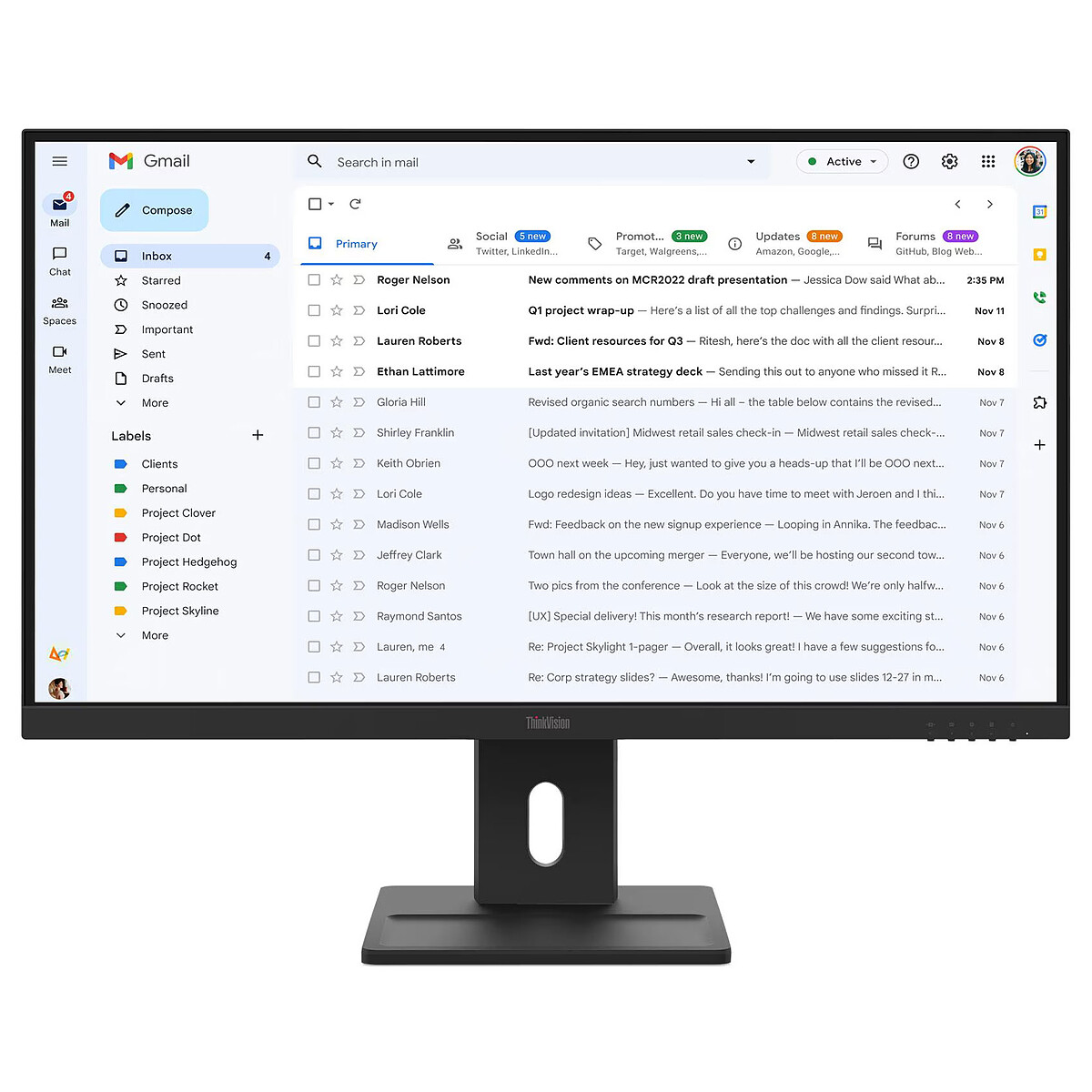 Écran Lenovo LED 27 pouces - ThinkVision E27-40