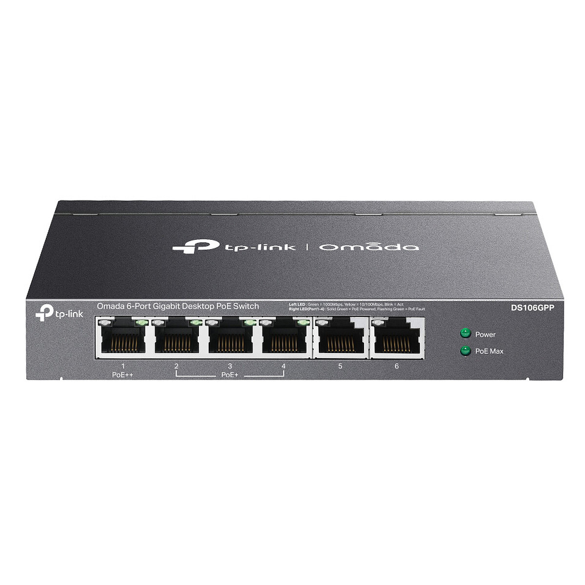 TP-Link 6-Port Switch (10/100/1000 Mbps, 3 PoE+, 1 PoE++)