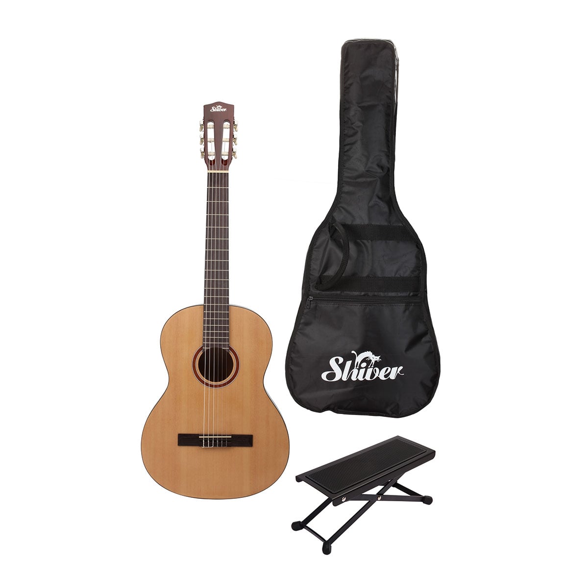 GCS-3/4 - Pack de guitarra clásica natural con accesorios