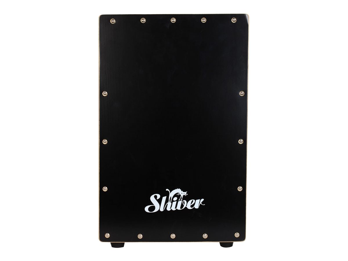 Cajon Shiver CJS-20 en bouleau avec étui - Noir