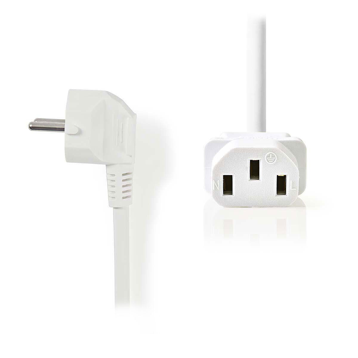 Cable de alimentación Nedis, 2 metros, Blanco