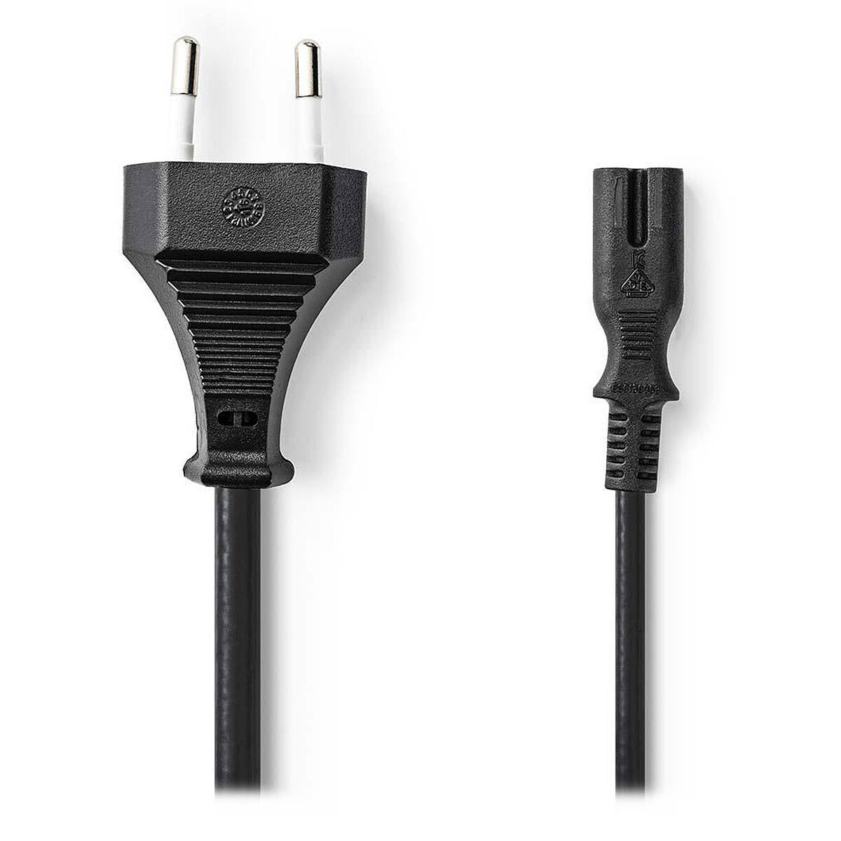 Cable de alimentación Nedis C7 bipolar negro - 0,5 m