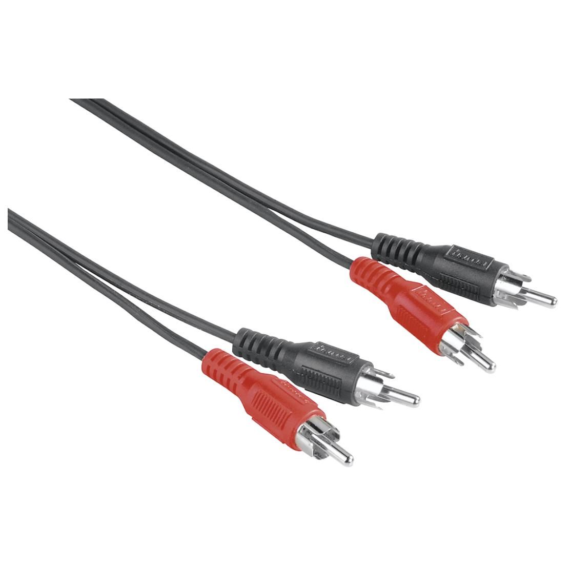 Hama Audio Cable 1.5m, 2 x RCA Male, Black