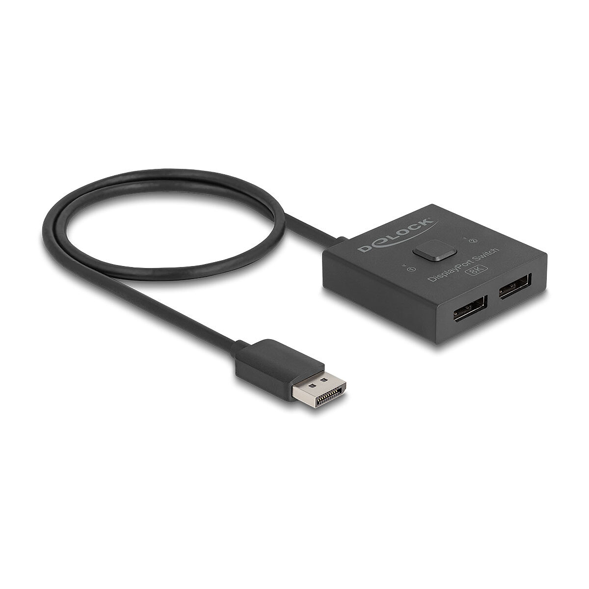 Conmutador Delock DisplayPort de 2 puertos, 8K@30Hz / 4K@144Hz