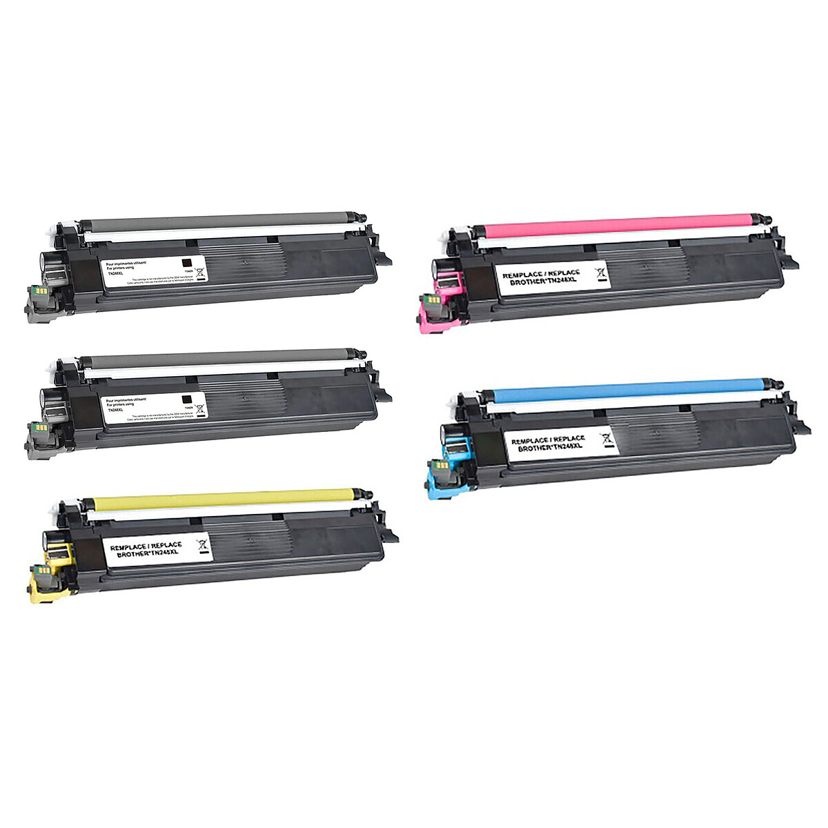 Generic 5-Pack Color Toner Compatible with Brother 248-XL TN-248XL