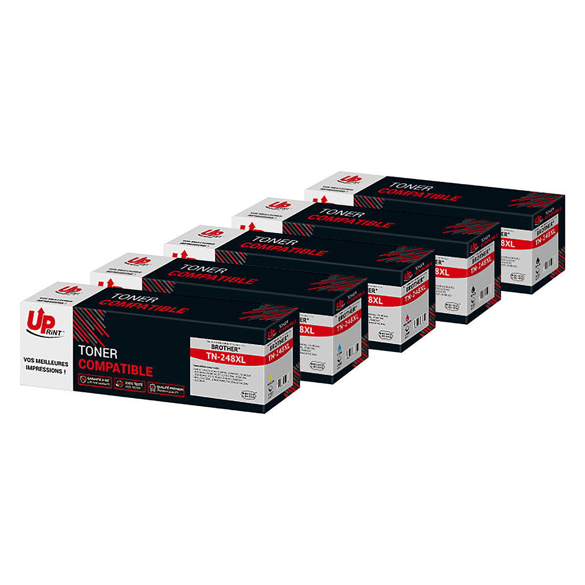 Uprint 5-Pack Compatible Toners for Brother 248-XL TN-248XL (Multicolor)
