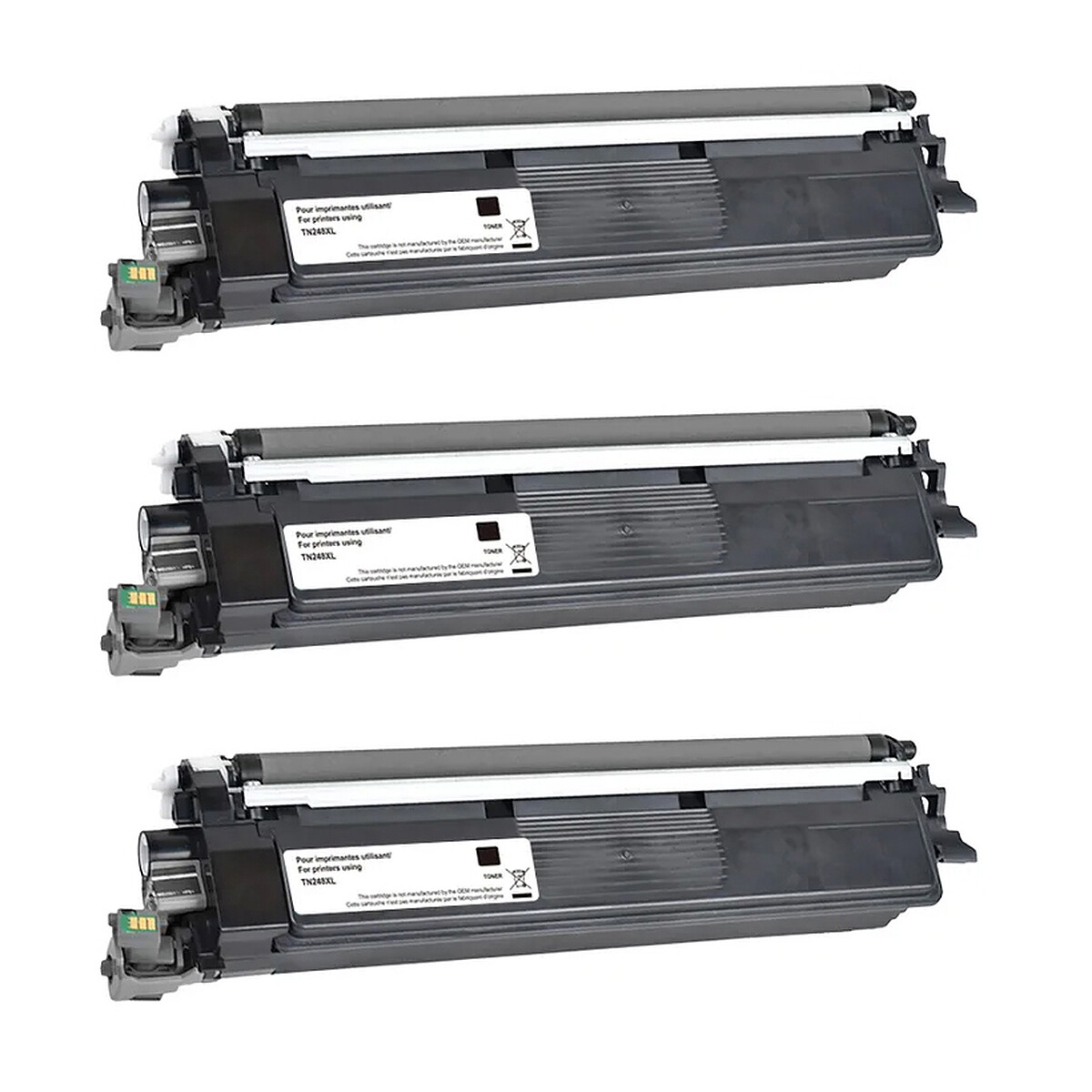 Générique 3x Brother TN-248XL (248-XL) Compatible Toners, Black (3000 Pages @ 5%)