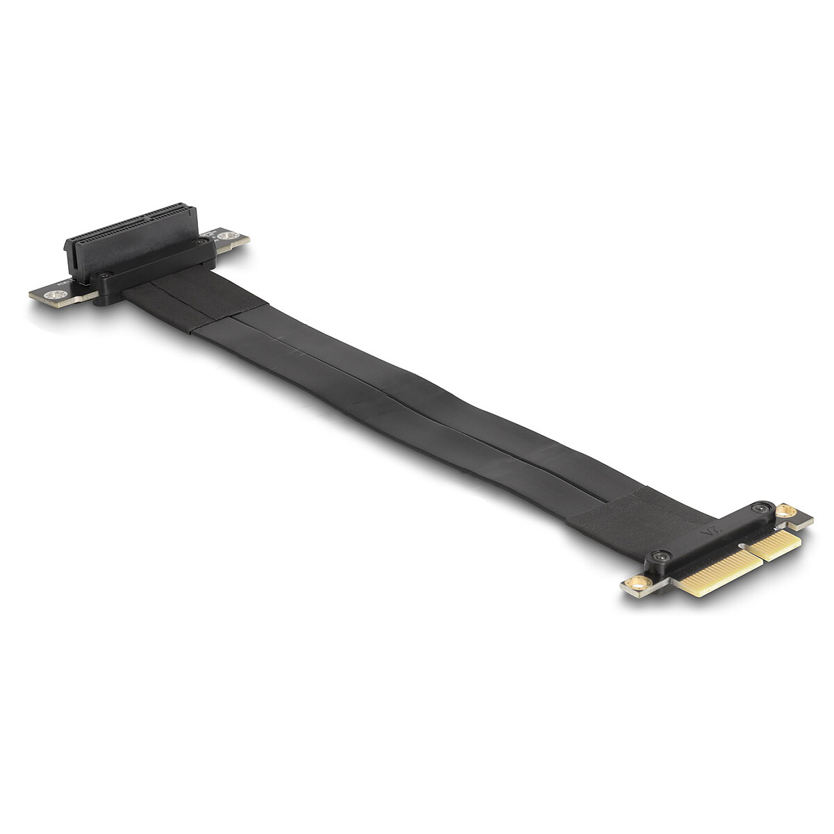 Carte riser Delock PCIe x4 à angle droit avec câble de 30 cm