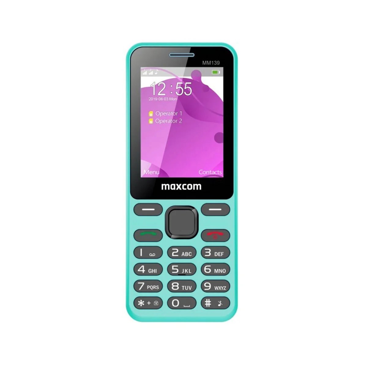 Maxcom MM139BL 2G Smartphone, 2.4' Color Yellow Display