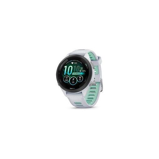 Garmin Forerunner 265S Rastreador de actividad, 41.7 mm, Blanco Negro / Cinta Blanca Verde