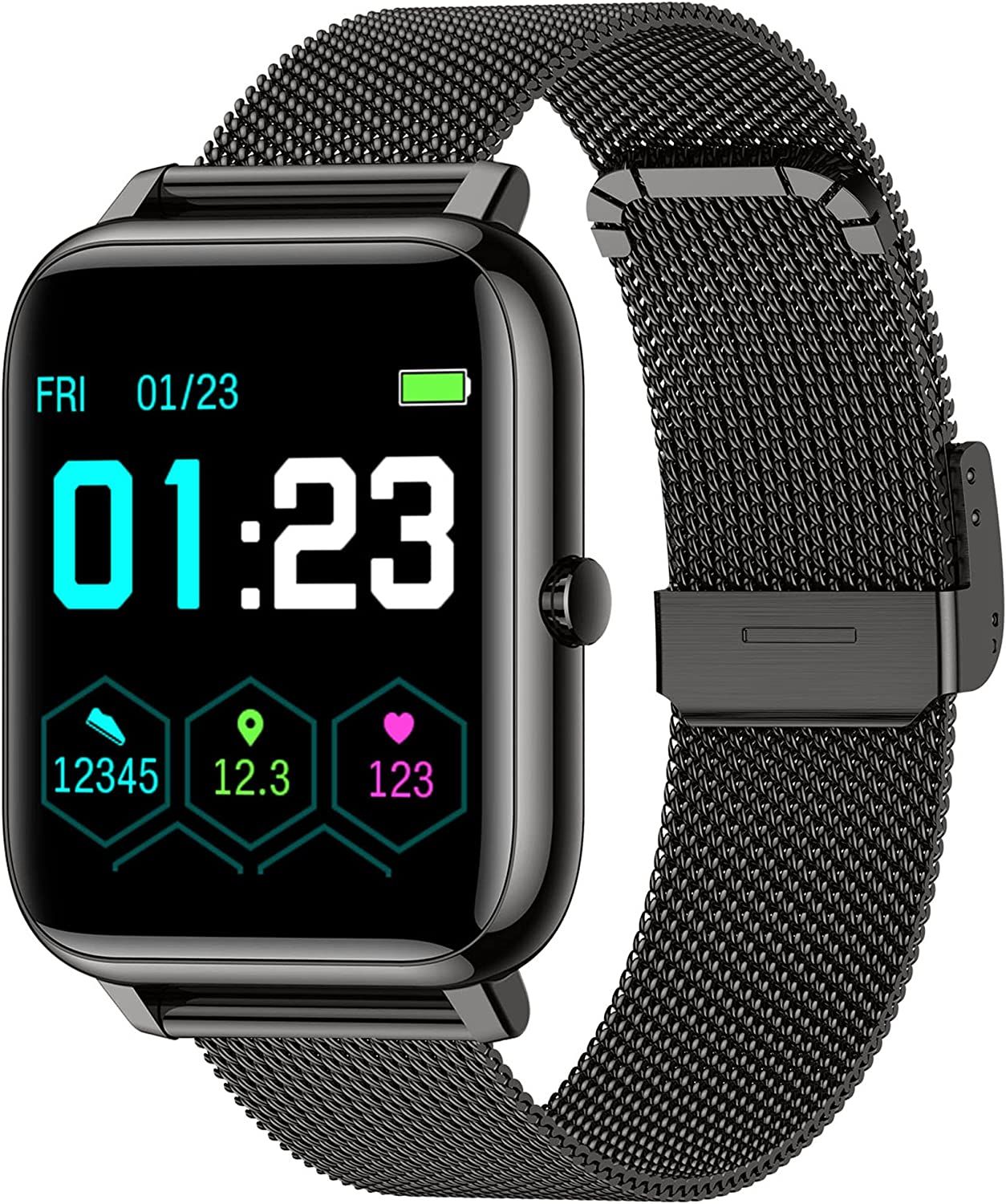 Kalinco P22 Smartwatch - Black Brillant