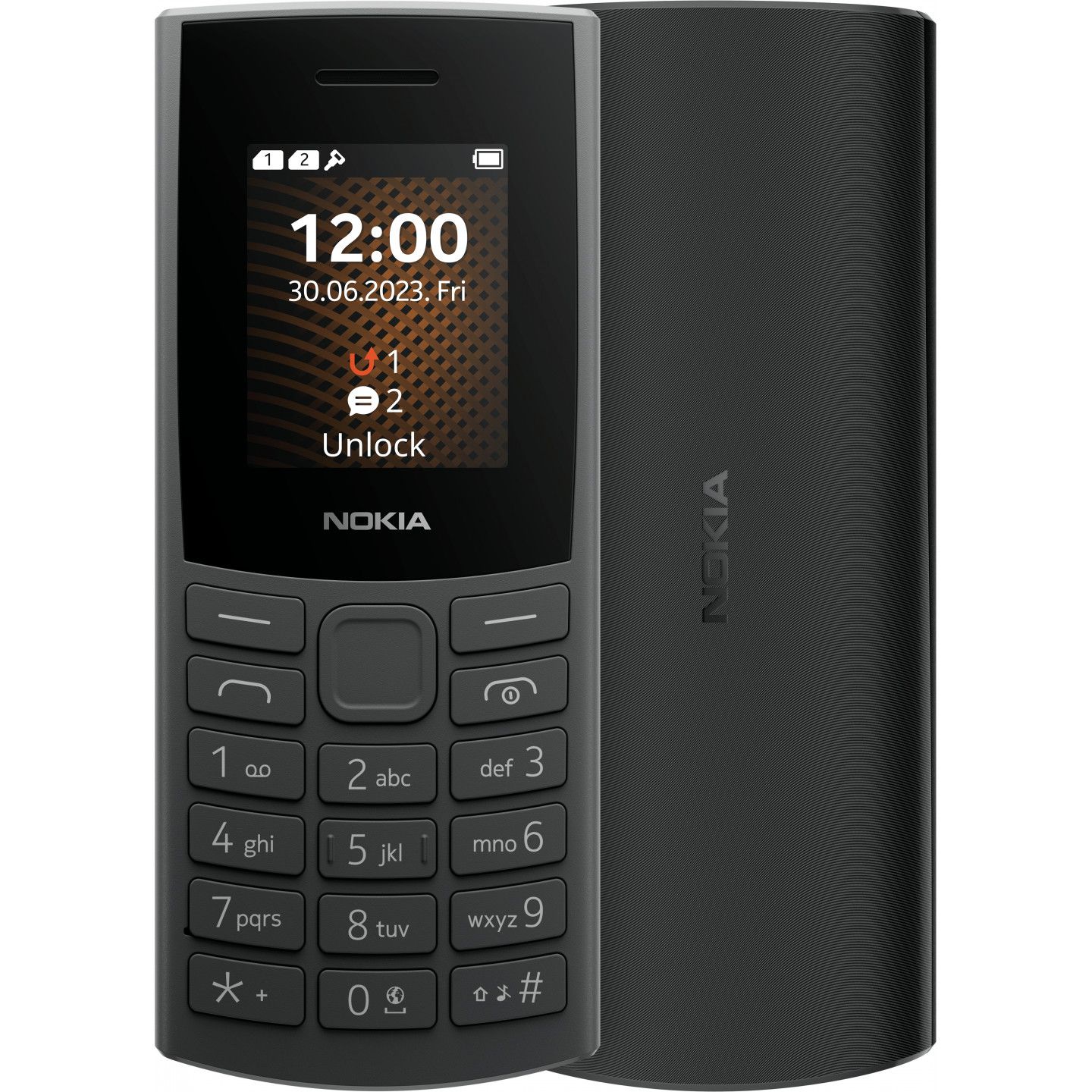 Nokia 105 4G (2023) - 1.8" Display, Charcoal