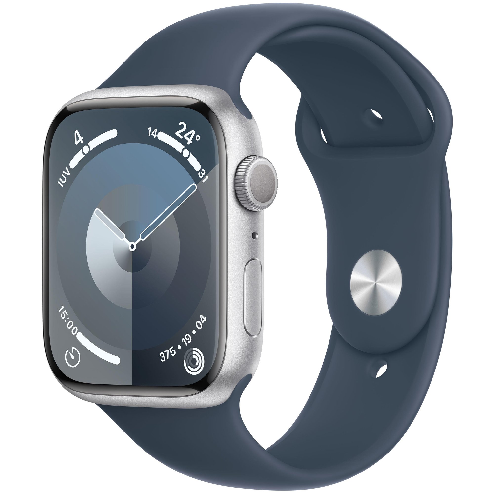 Apple Watch Series 9 GPS - 45mm Aluminum Case - Silver - S/M Band