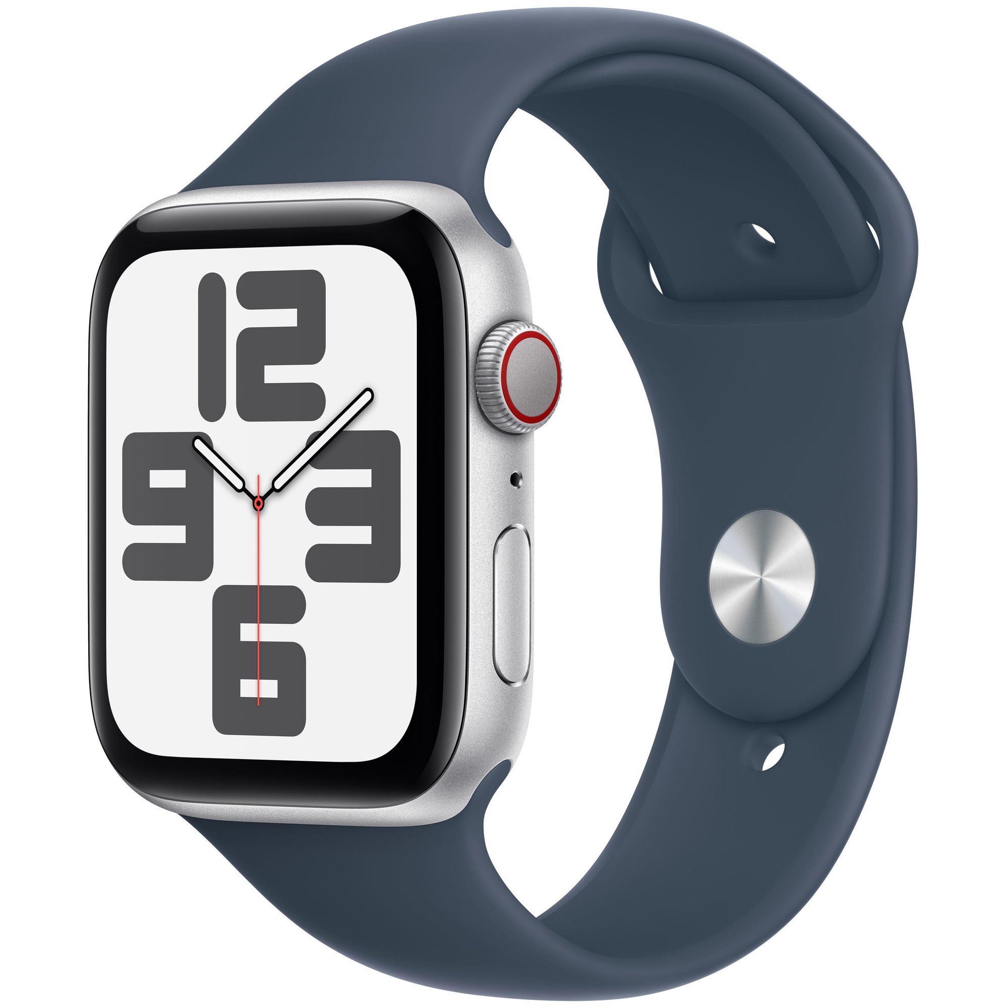 Apple Watch SE 2nd Gen GPS - 44mm Aluminium Case Silver - Medium/Large Band