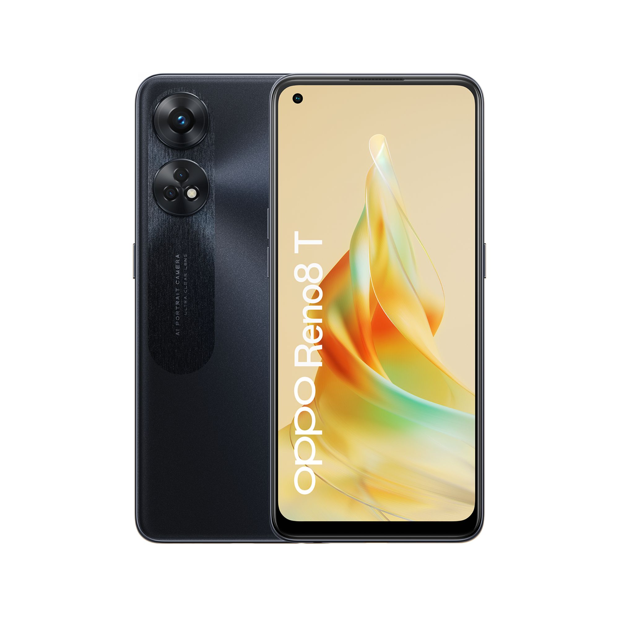 OPPO Reno 8 T - 6.43' Smartphone - Double SIM, 8GB RAM, 128GB Storage, 50MP Camera, 5000mAh Battery, Black