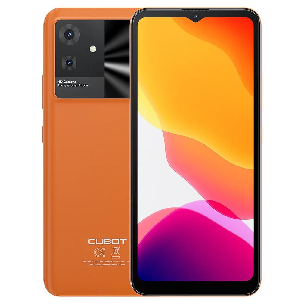 Cubot Note 21 - 6.56" Dual SIM, Android 13, 4G, USB Type-C, 6GB RAM, 128GB, 5200mAh Battery, Orange