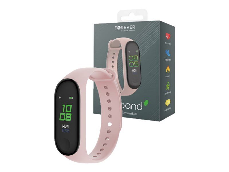 Rastreador de actividad JAYM - Pantalla de 0,96'' - Bluetooth - Rosa
