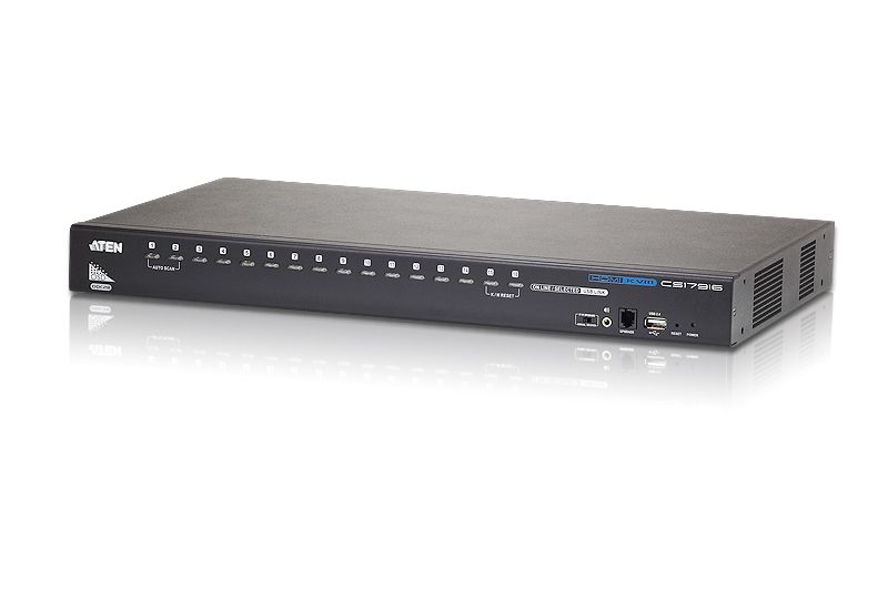 ATEN CS17916 - 16-Port Keyboard, Mouse, Screen Switch with Audio/USB - 1 User - Desktop, Rack Mountable