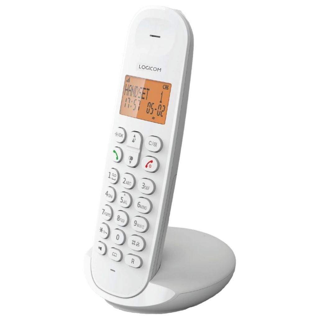 Logicom Iloa 150 - Wireless Phone with Caller ID - DECTGAP - Three-way Calling - White