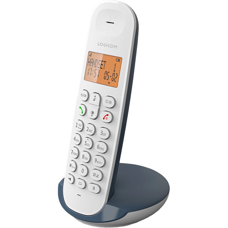 Logicom Iloa 150 - Wireless Phone with Caller ID - DECTGAP - Three-way Calling - Slate