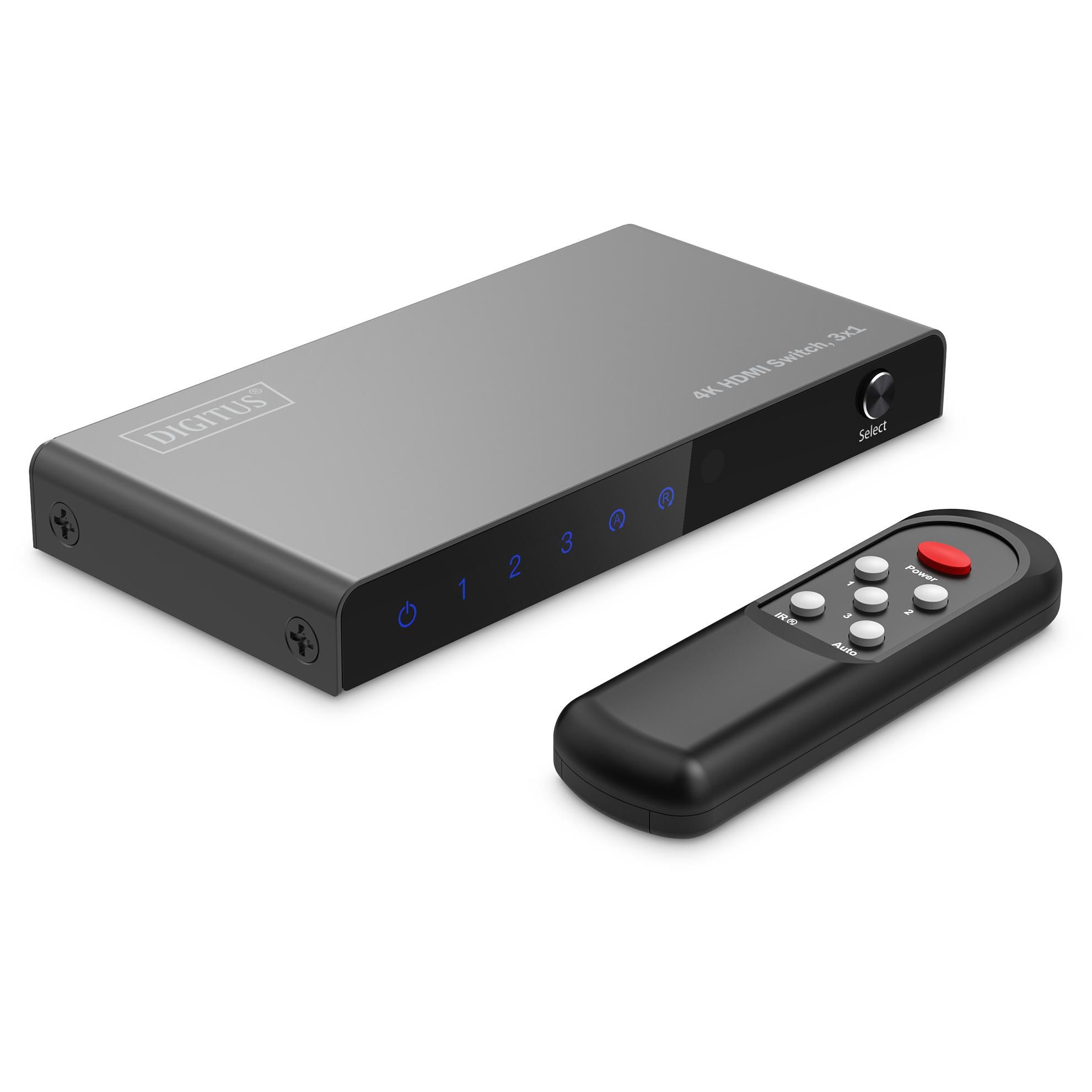 Conmutador HDMI Digitus 4K 3x1