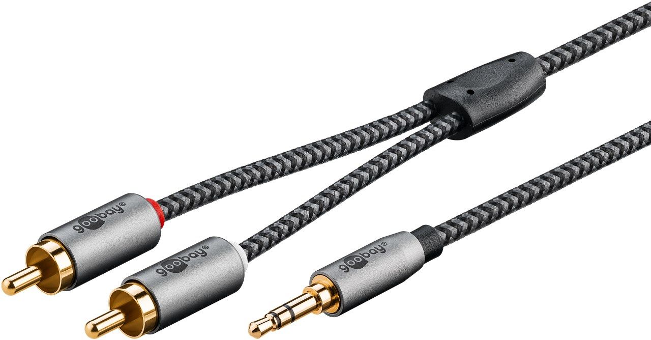 Cable de audio Goobay 3,5 mm a 2 x RCA 1 m