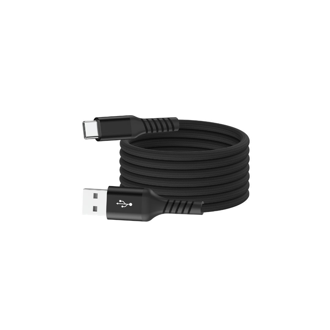 Magnetic USB/USB-C Cable, 2.0 - 20V/3A 60W, 1m Black